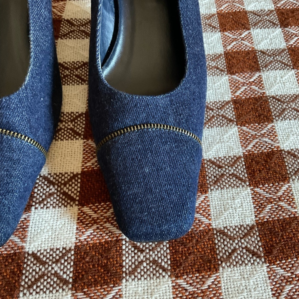 Coco Shugun heels. Denim. Blue. Size 10 - Picture 2 of 10